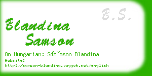 blandina samson business card